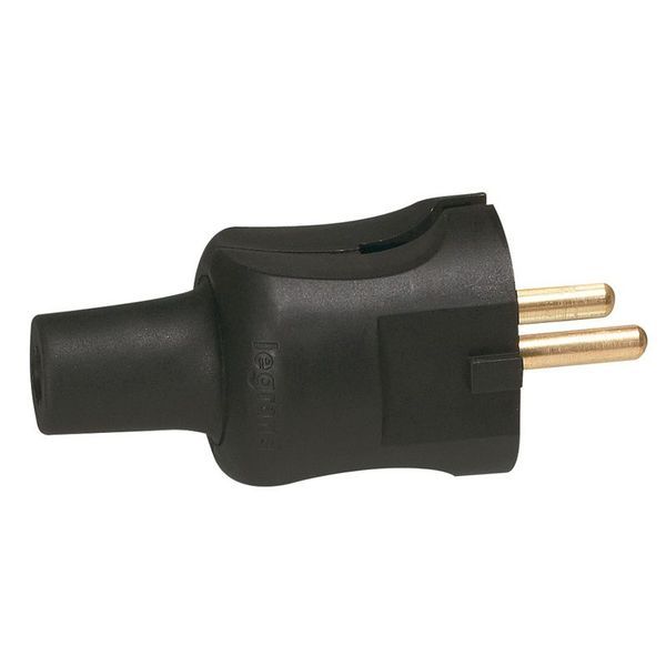 Fiche 2P 16A Caoutchouc Sortie Droite No Ir legrand 050451
