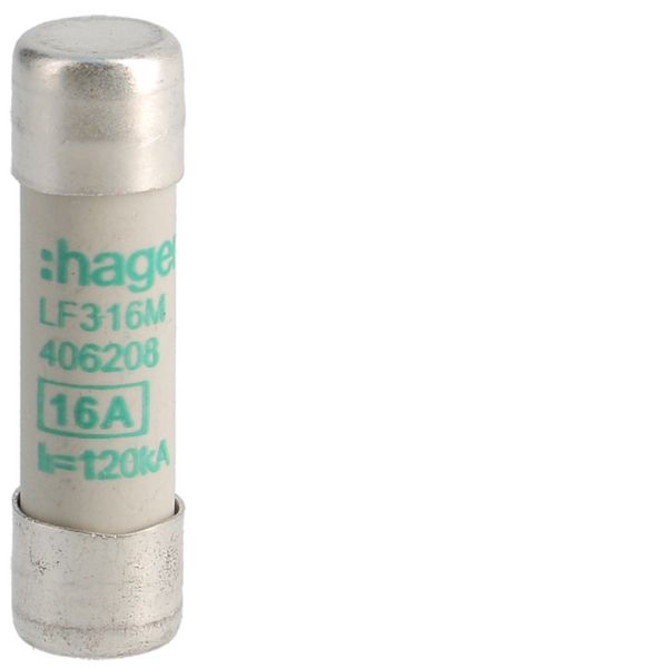 Cartouche Fusible cylindrique 10x38mm aM 16A 500V AC 120kA LF316M