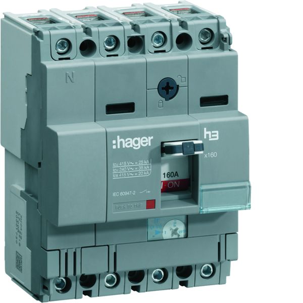 Disjoncteur Boitier Moulé h3 x160 MAG (ICB) 3P3D In125A Icu40kA à cage HNA125M