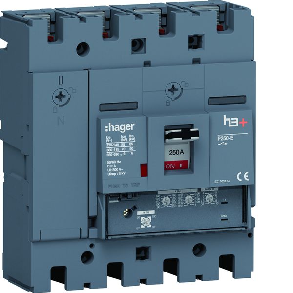 Disjoncteur Boitier Moulé h3+ P250 LSNI 4P In250A Icu70kA à plage HET251GR