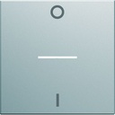 Enjoliveur Gallery interrupteur marquage 0-1 à voyant 2 modules, finition Titane WXD013T