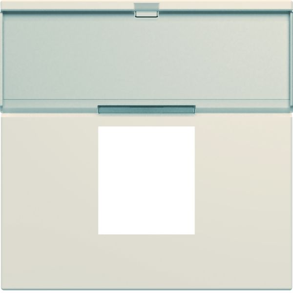 Enjoliveur Gallery prise RJ45 avec porte étiquette 2 modules, finition Dune WXD206D