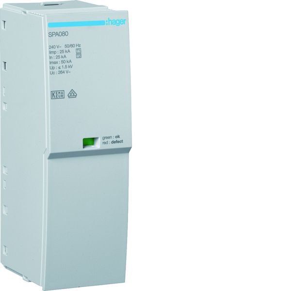 Cartouche T1+T2 Iimp 25kA Up 1.5kV SPA080