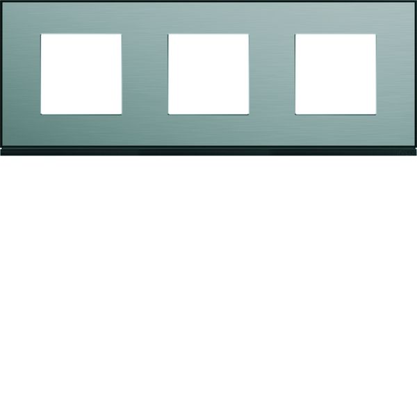 Plaque de finition Gallery 3 postes horizontale Acier entraxe 71 mm WXP2113