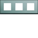 Plaque de finition Gallery 3 postes horizontale Acier entraxe 71 mm WXP2113