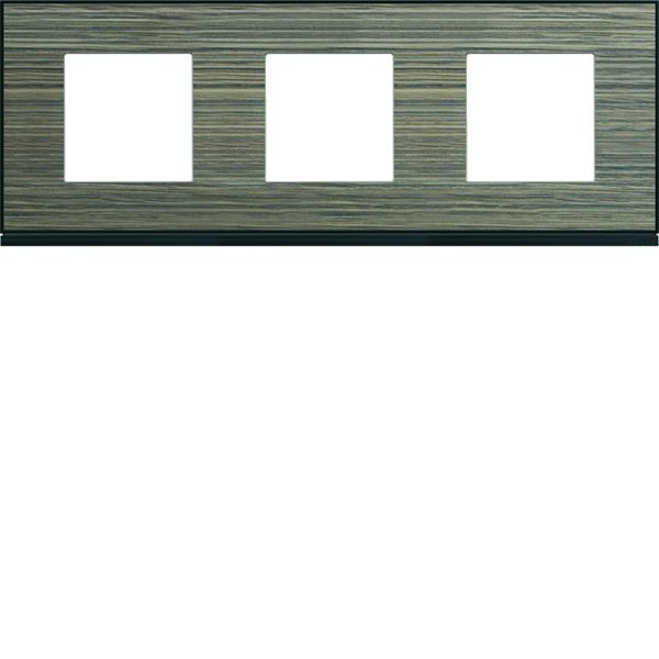 Plaque de finition Gallery 3 postes horizontale Pecan entraxe 71 mm WXP2413