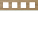 Plaque de finition Gallery 4 postes horizontale ?Oak wood entraxe 71 mm WXP4714