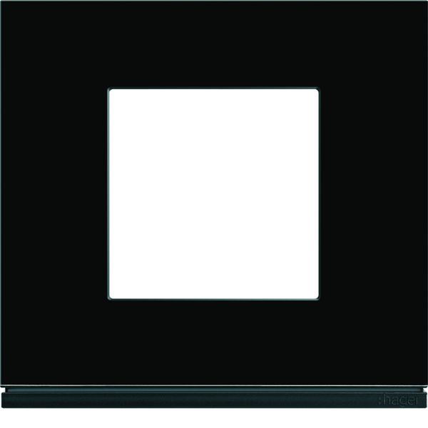 Plaque de finition Gallery 1 poste Midnight glass WXP4102