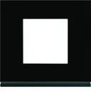 Plaque de finition Gallery 1 poste Midnight glass WXP4102