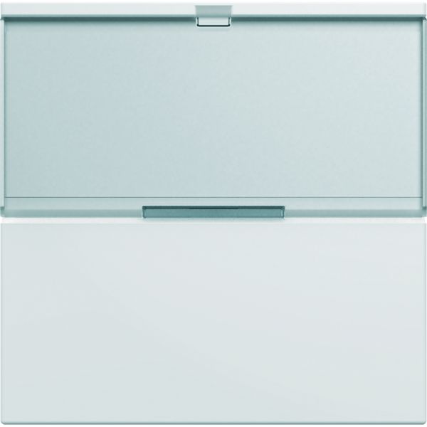 Enjoliveur Gallery interrupteur avec porte étiquette 2 modules , finition Pure WXD002B