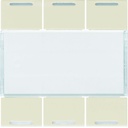 Enjoliveur 6 boutons poussoirs KNX gallery LED dune WXE316D