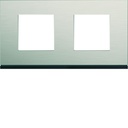 Plaque de finition Gallery 2 postes Antique alu horizontale entraxe 71 mm WXP4512