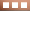 Plaque de finition Gallery 3 postes horizontale Copper alu entraxe 71 mm WXP4613
