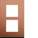 Plaque de finition Gallery 2 postes Copper alu verticale entraxe 57 mm WXP4622