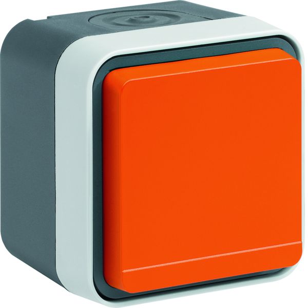 Prise de courant 2P+T étanche cubyko IP55 orange complète installation saillie WNC100E