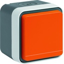 Prise de courant 2P+T étanche cubyko IP55 orange complète installation saillie WNC100E