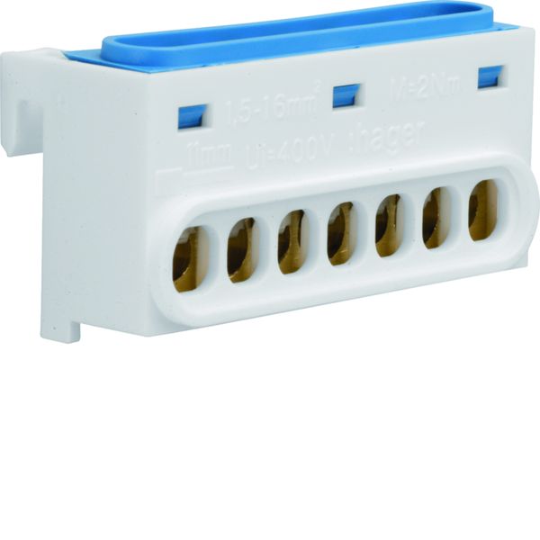 Bornier neutre,7 raccordements,IP2X GZ07N