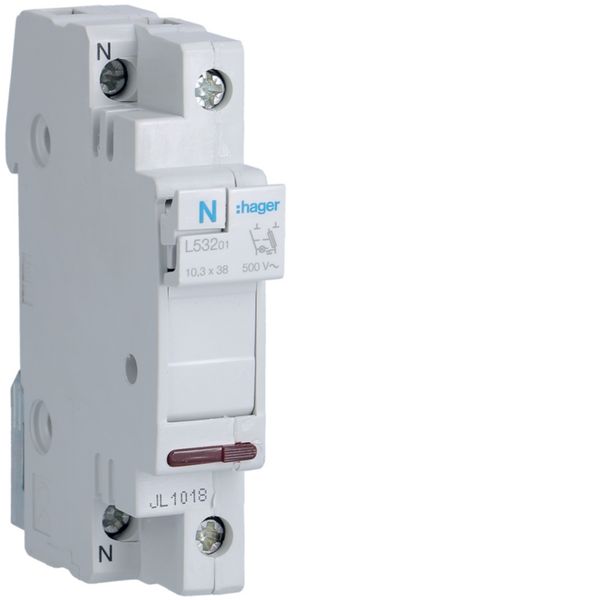 Coupe circuit 1P+N 32A 250V L31 voyant 1 module L53201