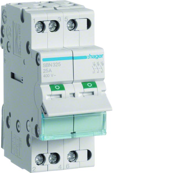 Interrupteur sectionneur 25A 3P 2 modules SBN325