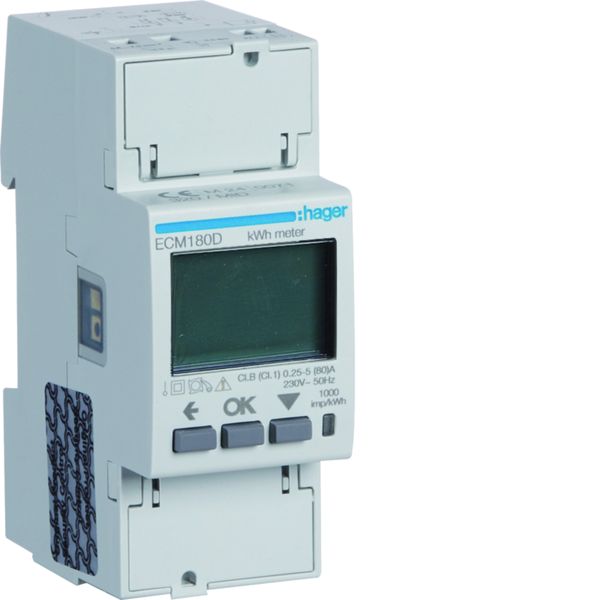 Compteur d'énergie monophasé 80A communiquant M-BUS certifié MID ECM180D