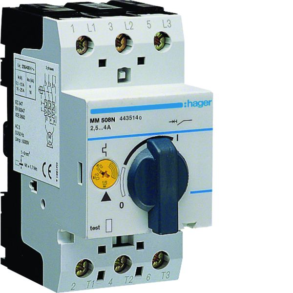 Disjoncteur moteur 2.5-4.0 A P = 0.75-1.5 kW AC3 230-400 V 2.5 M IEC 947 MM508N