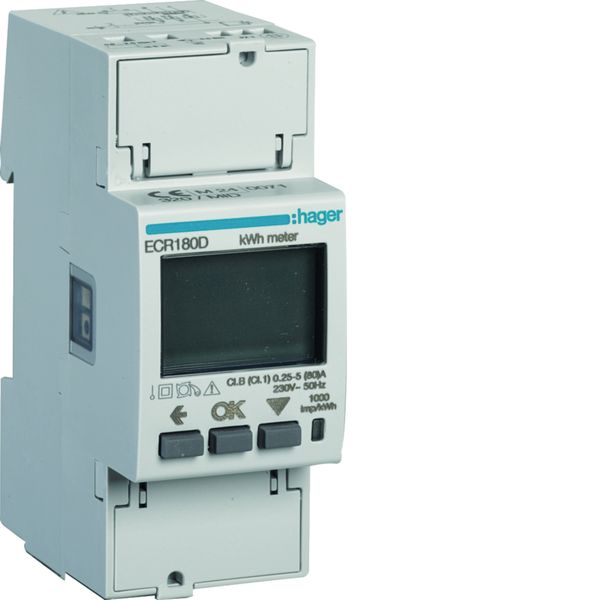 Compteur d'énergie monophasé 80A communiquant MOBDUS RS485 bornes rapides RJ45 ECR180D