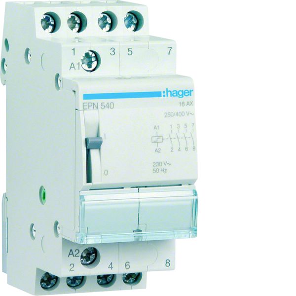 Télérupteur 4F 230V 16A 2 module EPN540