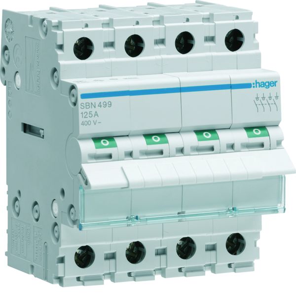 Interrupteur sectionneur 125A 4P 4 modules SBN499