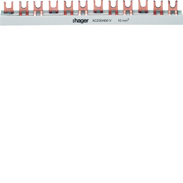 Barre de pontage 1P 100A à fourche 20mm² 14modules KDN363B