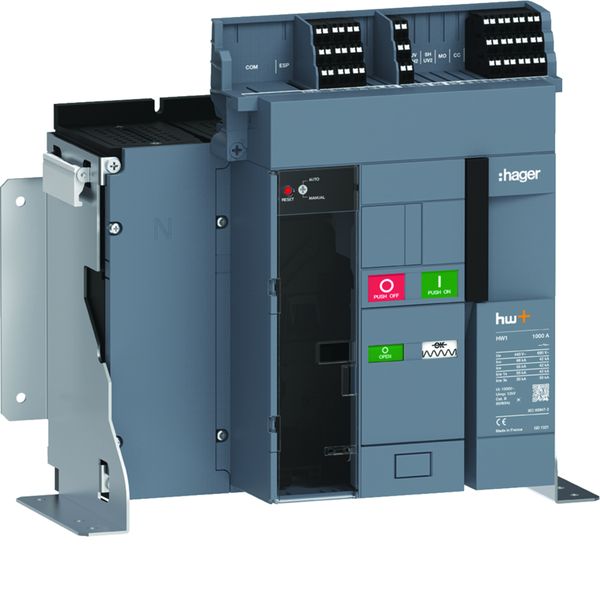 Disjoncteur Ouvert HW1 66kA 1000A 4P Fixe pour TU sentinel Energy HW1E410FE