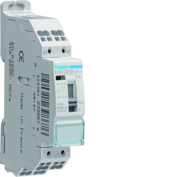 Contacteur à commande manuelle 20A 2F 230V ESS221B