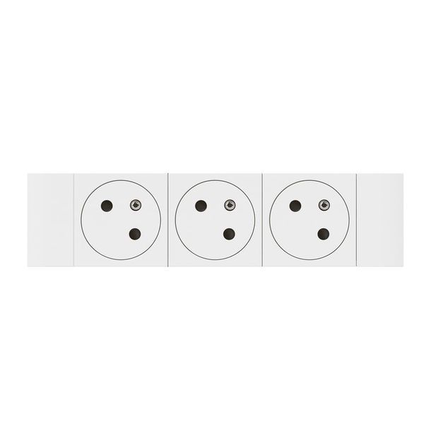 Prise 3X2P+T Surface Mosaic Soluclip Goulotte Clippage Direc legrand 077103L
