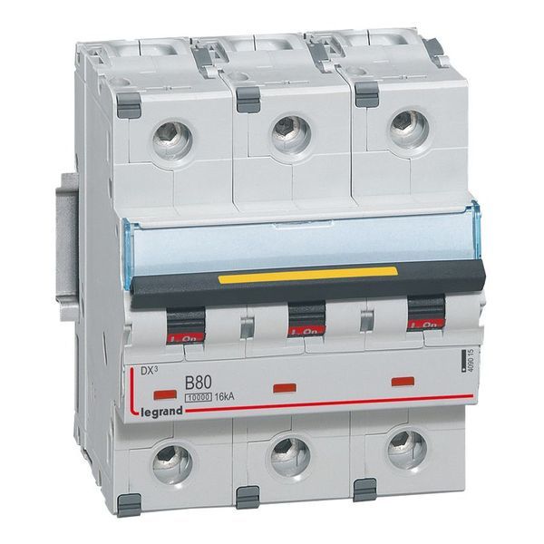 Disjoncteur Dx³10000 16Ka Arrivée Haut/Départ Bas Vis 3P 80A legrand 409015