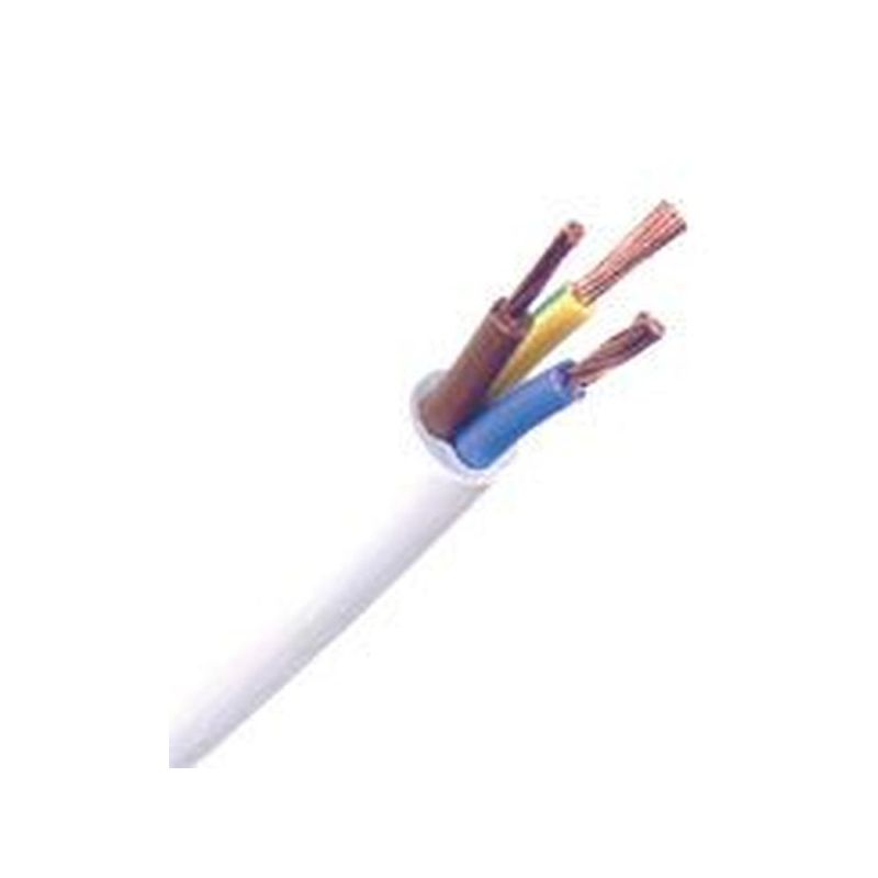 Câble Électrique Souple H05 VV-F Blanc 2X2.5 mm² - Couronne De 50M
