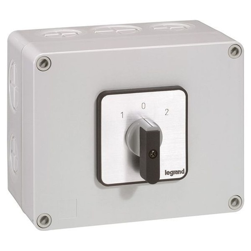 [LEG027746] Commutateur À Cames Inverseur Arrêt 45° Pr40 2P 4 Contacts legrand 027746