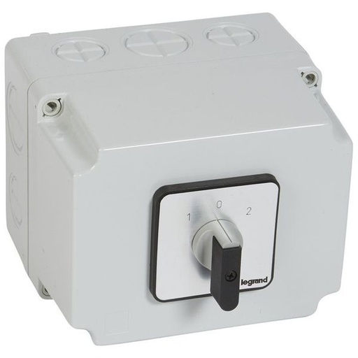 [LEG027748] Commutateur À Cames Inverseur Arrêt 45° Pr40 4P 8 Contacts legrand 027748