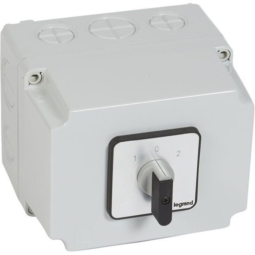 [LEG027753] Commutateur À Cames Inverseur Arrêt 45° Pr63 4P 8 Contacts legrand 027753