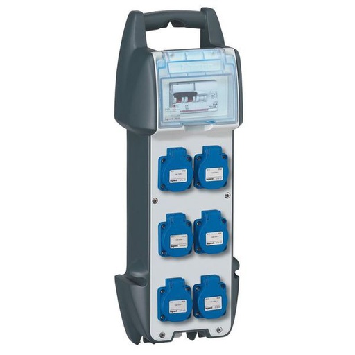 [LEG058941] Coffret De Chantier P17 Ip44 Ik10 16A 250V~ 6 Prises legrand 058941