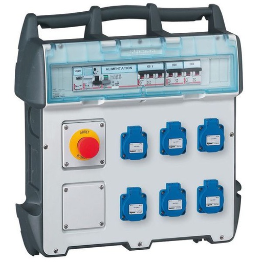[LEG058950] Coffret De Chantier P17 Ip44 Ik09 16A 400V~ 6 Prises N legrand 058950