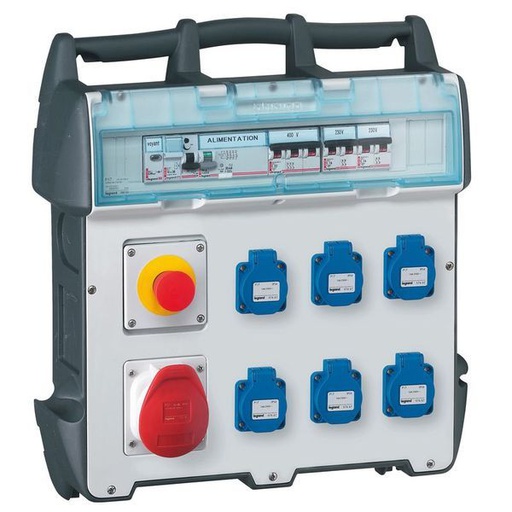 [LEG058952] Coffret De Chantier P17 Ip44 Ik09 40A 400V~- 6 Prises Nf legrand 058952