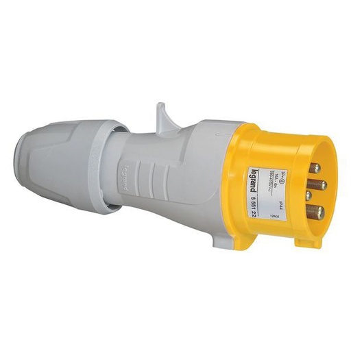 [LEG555122] Fiche Droite 16A 3P+T 100/130V Ip44 legrand 555122