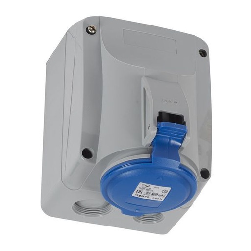 [LEG555254] Prise Saillie Fixe P17 Ip44 32A 200V~ À 250V~ 2P+T legrand 555254