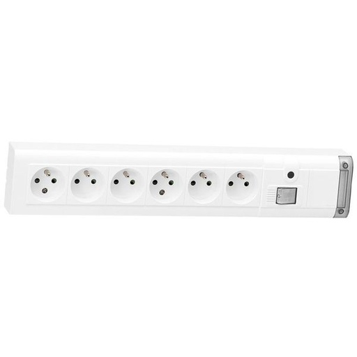 [LEG050617] Bloc Multiprise Fixable 6X2P+T + Inter Voyant Longueur 399 legrand 050617
