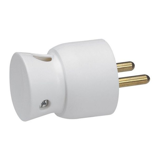 [LEG050416] Fiche Plastique 2P+T 16A À Sortie Latérale Blanc legrand 050416