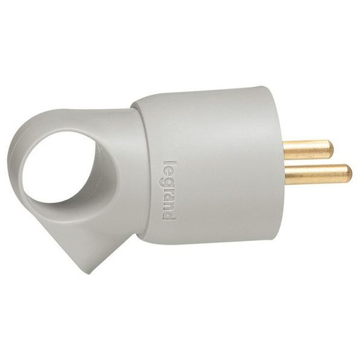 [LEG050424] Fiche Plastique 2P+T 16A À Anneau Gris legrand 050424