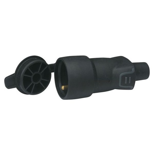 [LEG050447] Prolongateur 2P+T 16A Franco-Belge Caout Chouc Noir Bouchons legrand 050447