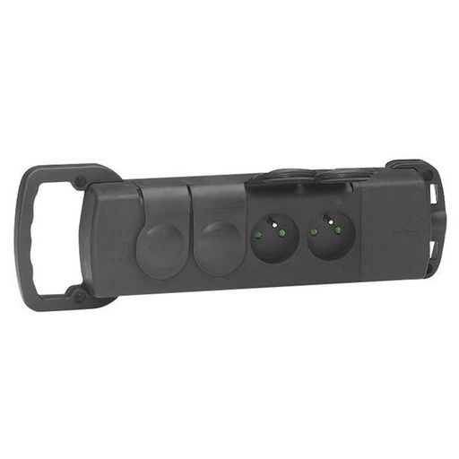 [LEG050553] Bloc Multiprise Caoutchouc 4X2P+T 16A Ip44 Ik08 Poignée De legrand 050553
