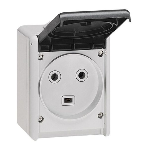 [LEG055872] Prise 2P+T Étanche 32A Plexo Complet Ip55 Saillie Gris legrand 055872
