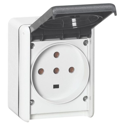 [LEG055877] Prise 3P+T+N Étanche 32A Plexo Complet Ip55 Saillie Gris legrand 055877