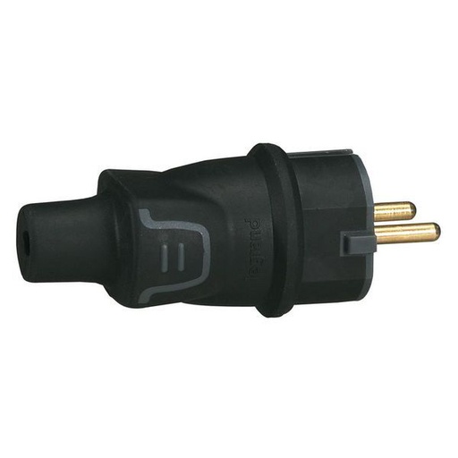 [LEG050342] Fiche Caoutchouc 2P+T 16A Ip44 Standard Germanique À Sortie legrand 050342